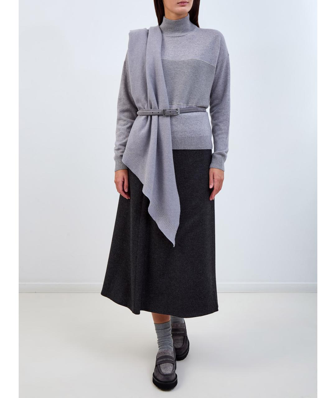 PESERICO Серый шерстяной джемпер / свитер, фото 2