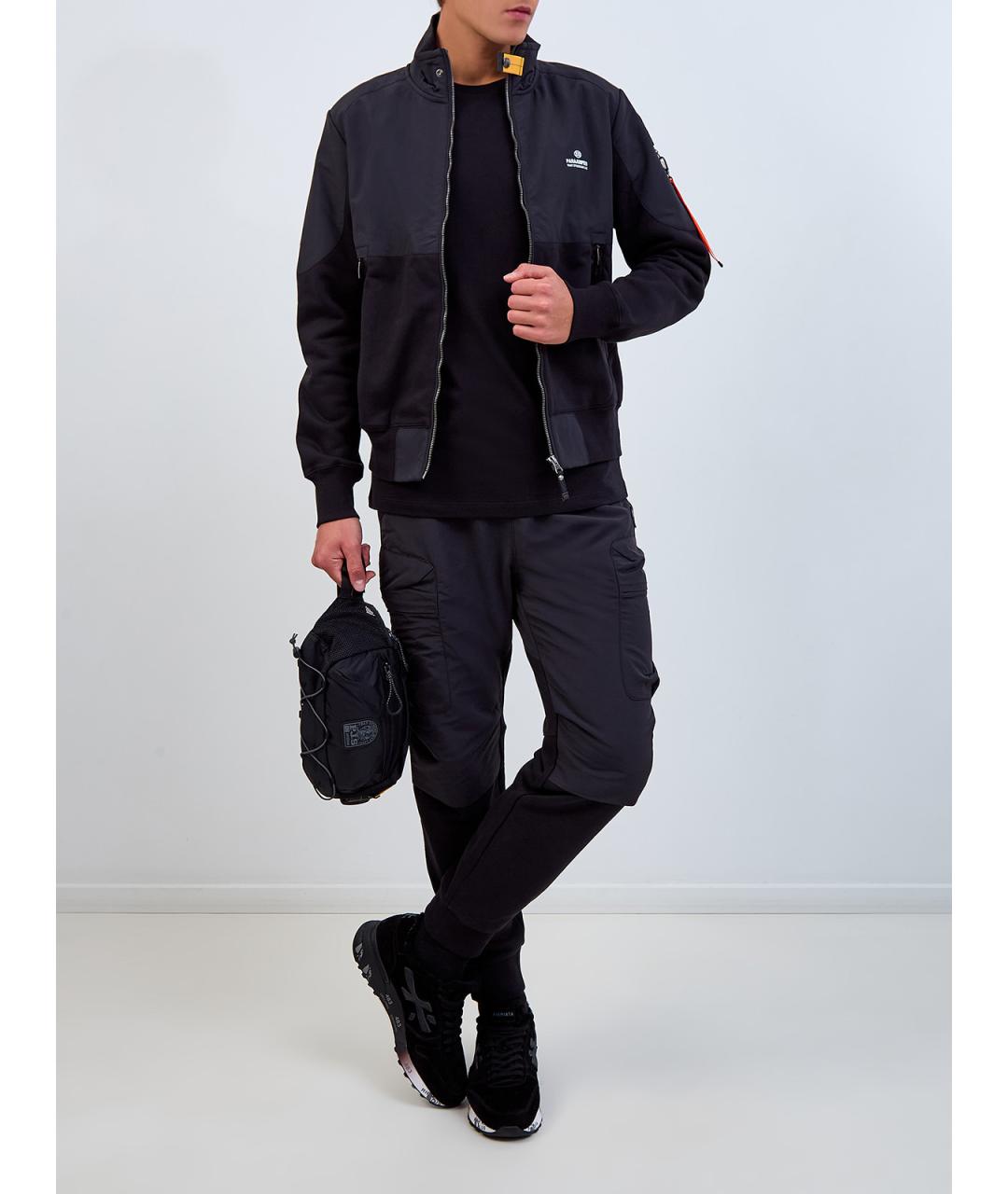 PARAJUMPERS Черная хлопковая футболка, фото 2