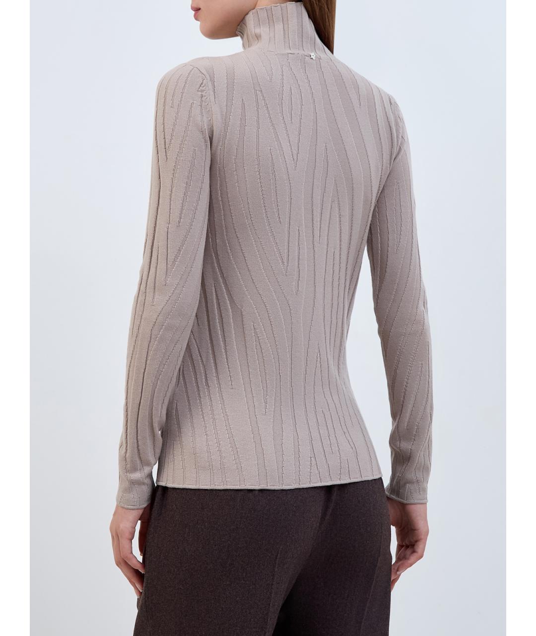 LORENA ANTONIAZZI Бежевая шерстяная водолазка, фото 4