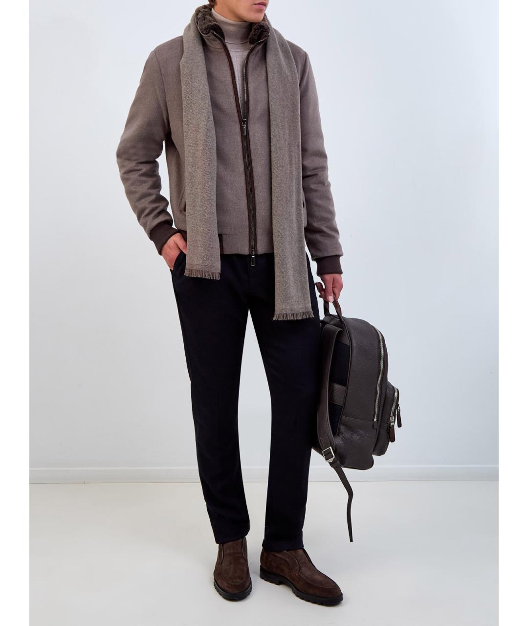 MOORER Коричневый шерстяной пуховик, фото 2