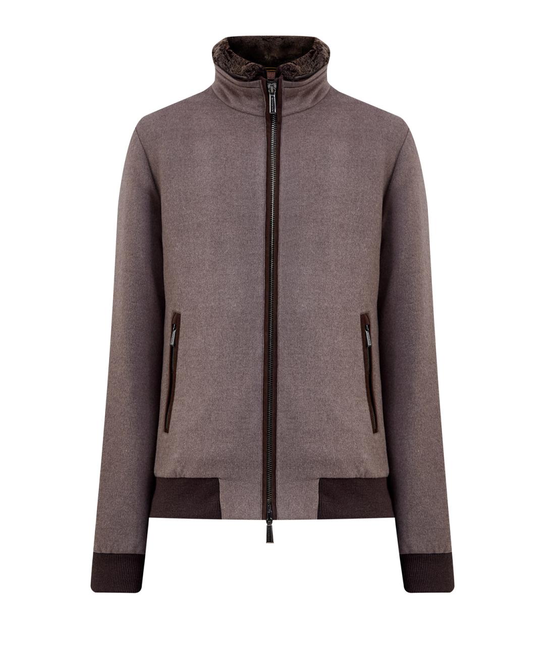 MOORER Коричневый шерстяной пуховик, фото 1