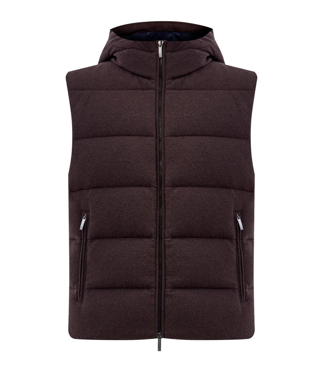 PESERICO Коричневый шерстяной жилет, фото 1