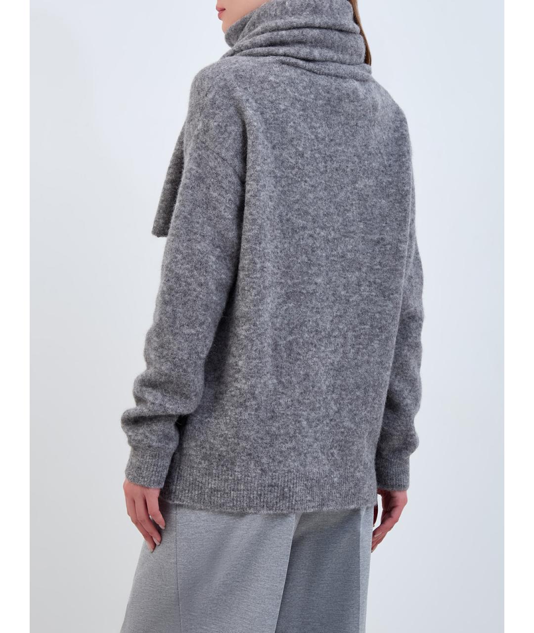 GIUSEPPE DI MORABITO Серый шерстяной джемпер / свитер, фото 4