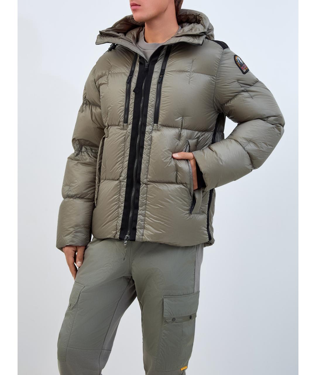 PARAJUMPERS Зеленый полиамидовый пуховик, фото 3