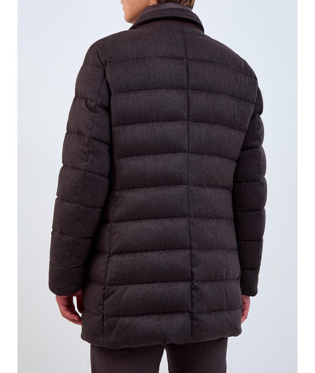 MOORER Коричневый шерстяной пуховик, фото 4