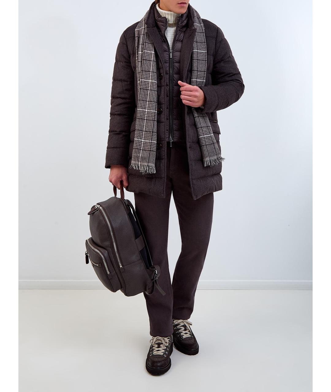 MOORER Коричневый шерстяной пуховик, фото 2