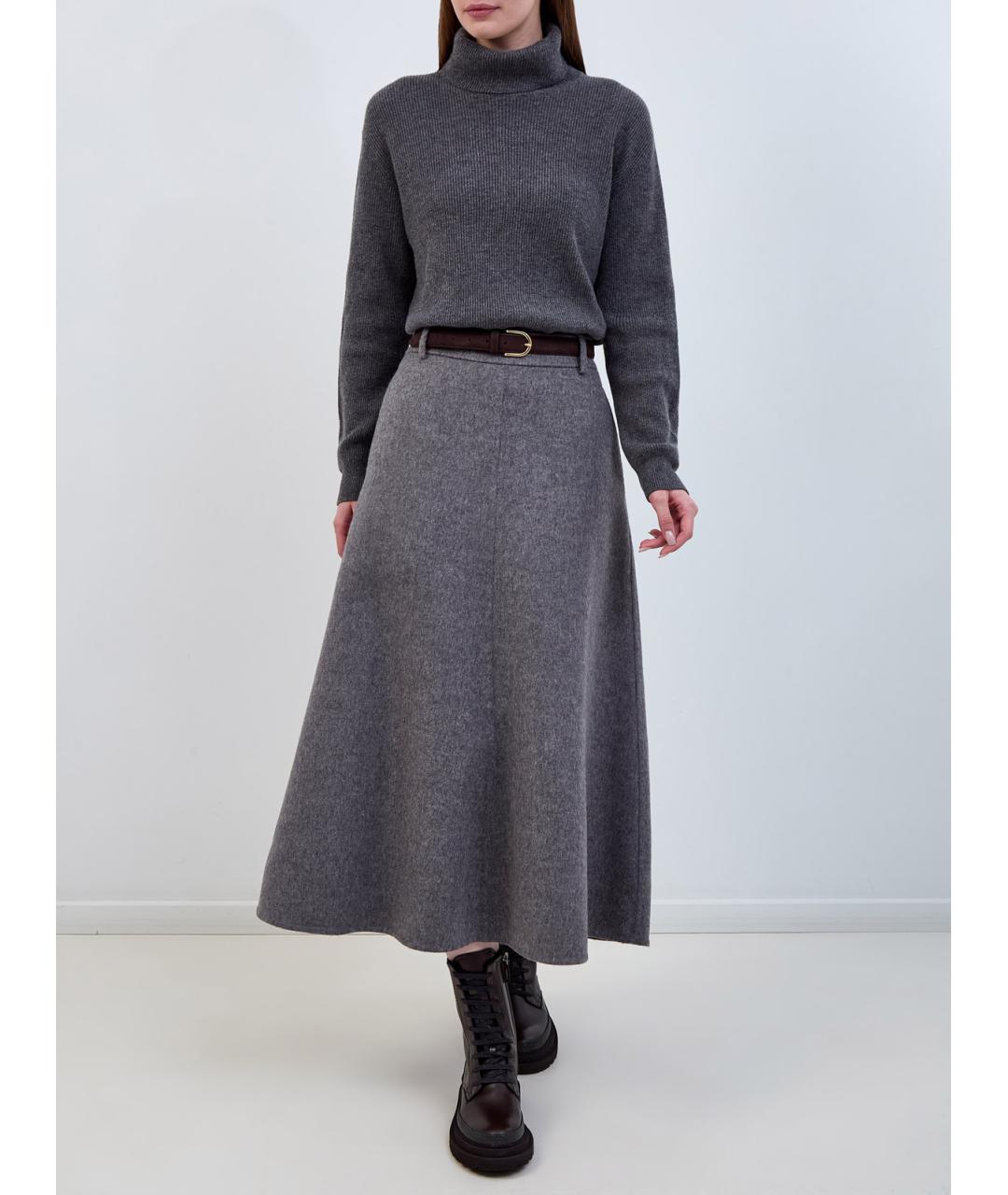 BRUNELLO CUCINELLI Антрацитовый кашемировый джемпер / свитер, фото 2