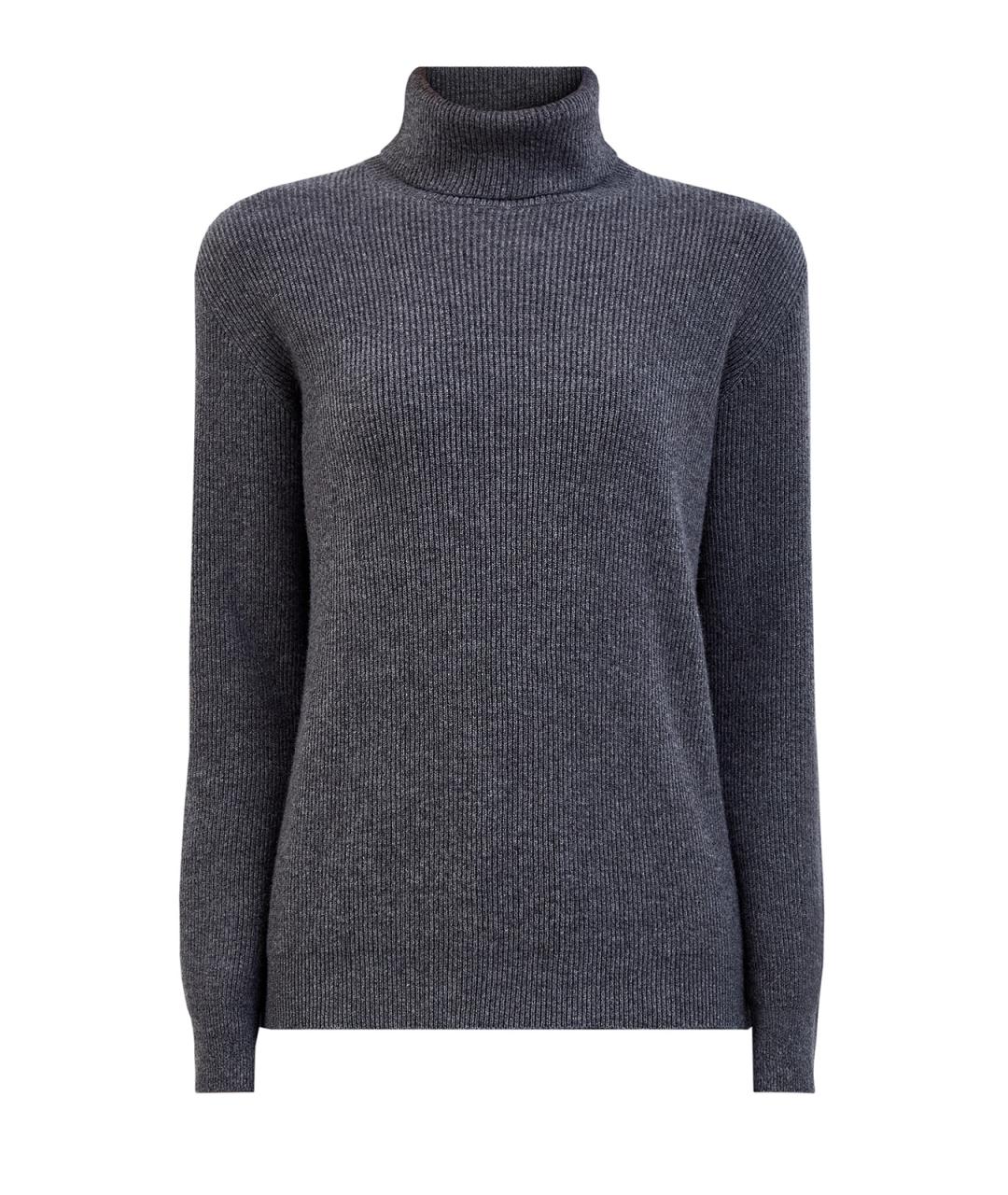 BRUNELLO CUCINELLI Антрацитовый кашемировый джемпер / свитер, фото 1
