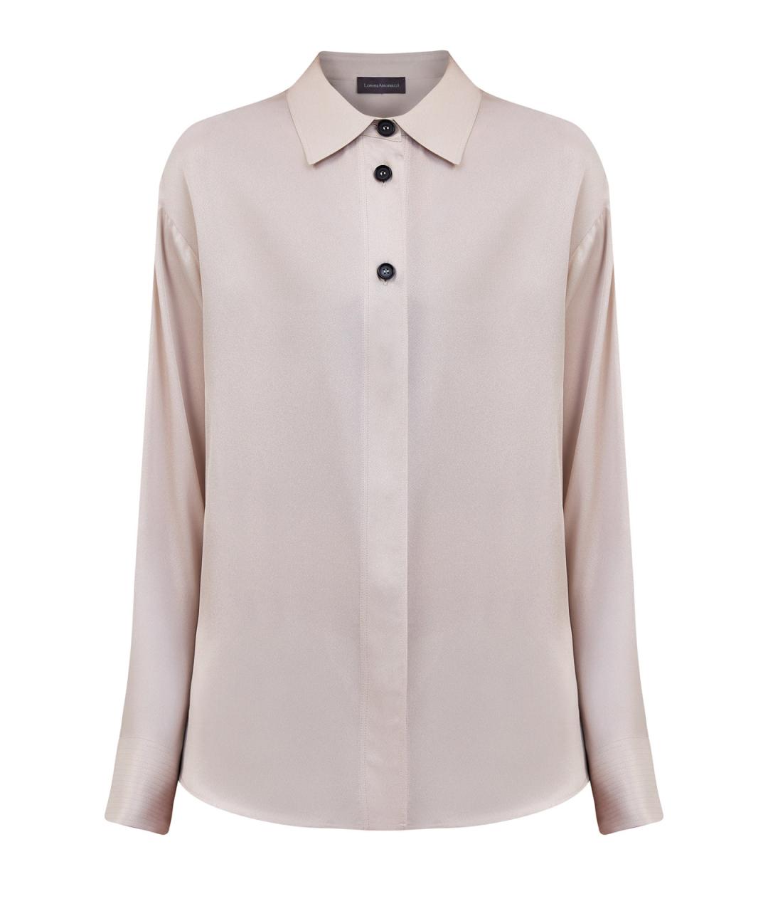 LORENA ANTONIAZZI Бежевая ацетатная блузы, фото 1