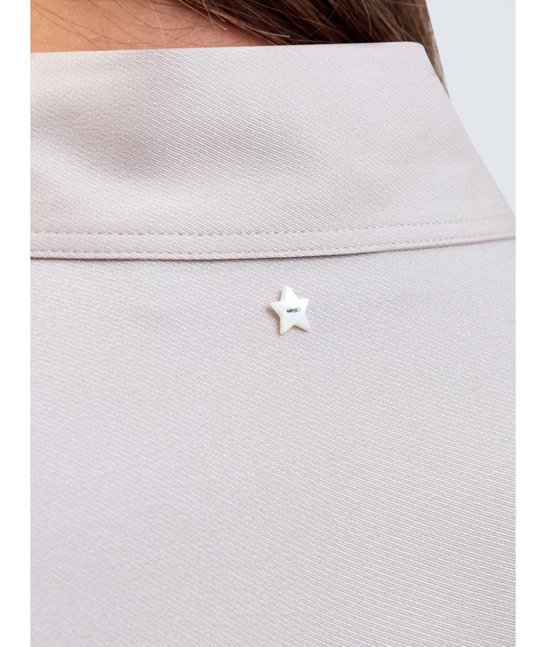 LORENA ANTONIAZZI Бежевая ацетатная блузы, фото 5