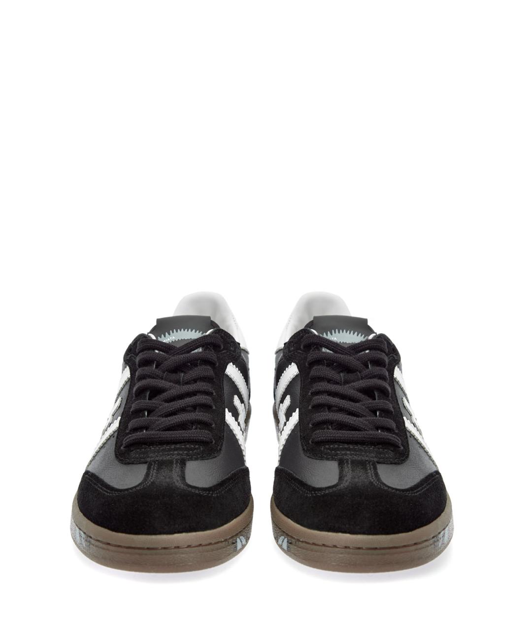 PREMIATA Черные кожаные низкие кроссовки / кеды, фото 6