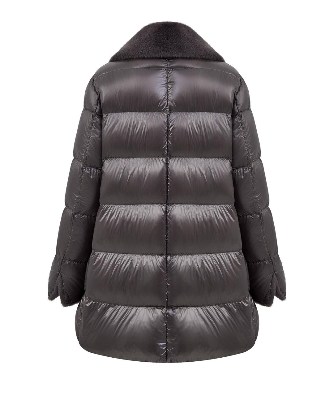 HERNO Антрацитовый полиамидовый пуховик, фото 2