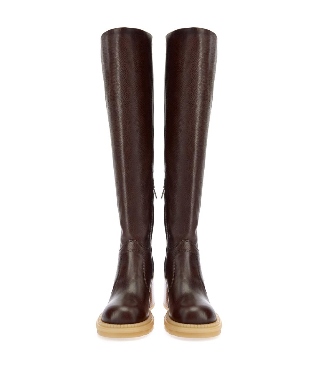 AGL Коричневые кожаные сапоги, фото 5