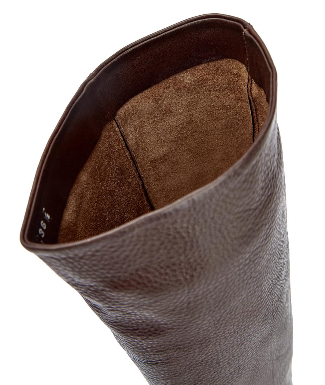 AGL Коричневые кожаные сапоги, фото 6