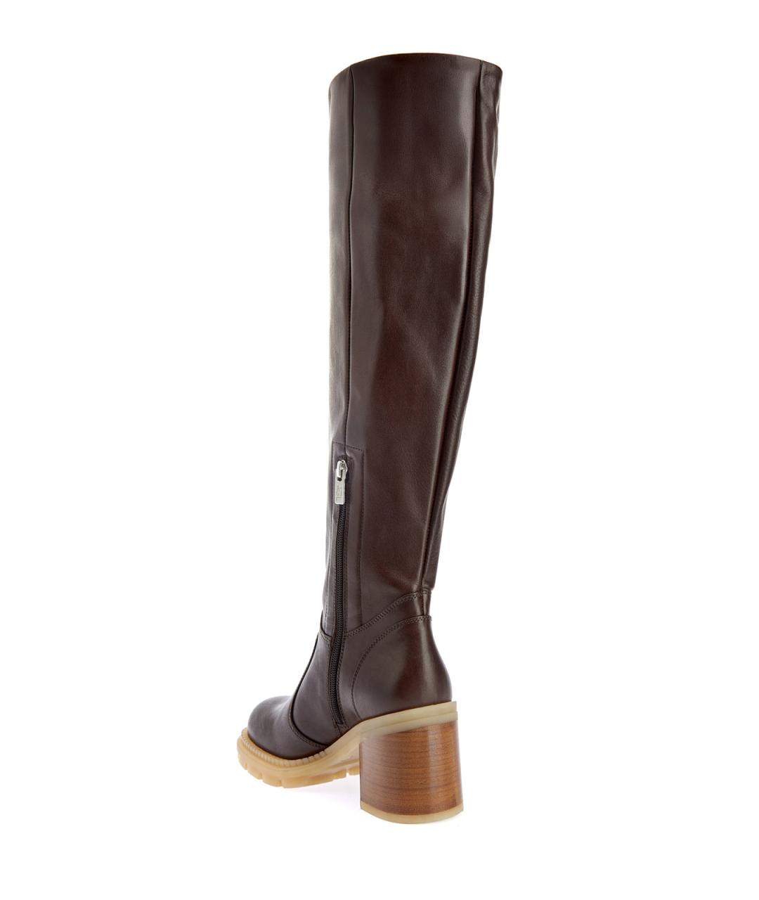 AGL Коричневые кожаные сапоги, фото 4