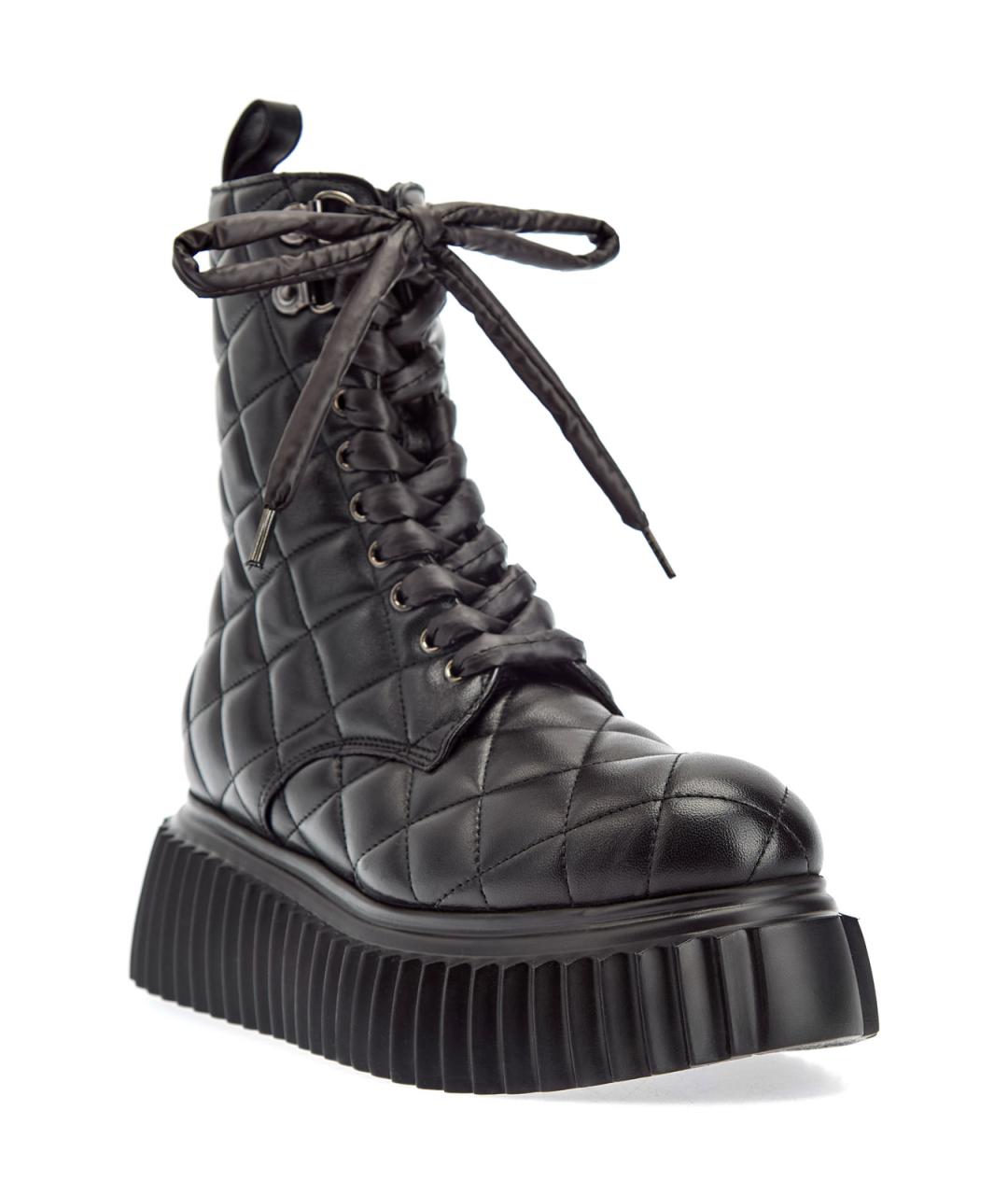 AGL Черные кожаные ботинки, фото 3