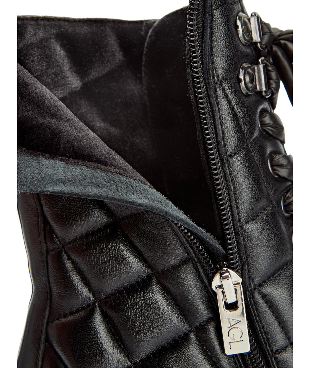 AGL Черные кожаные ботинки, фото 7