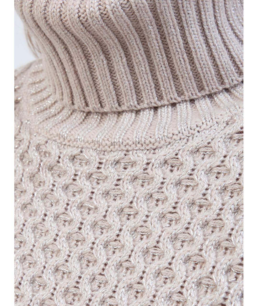 FABIANA FILIPPI Бежевый шерстяной джемпер / свитер, фото 5