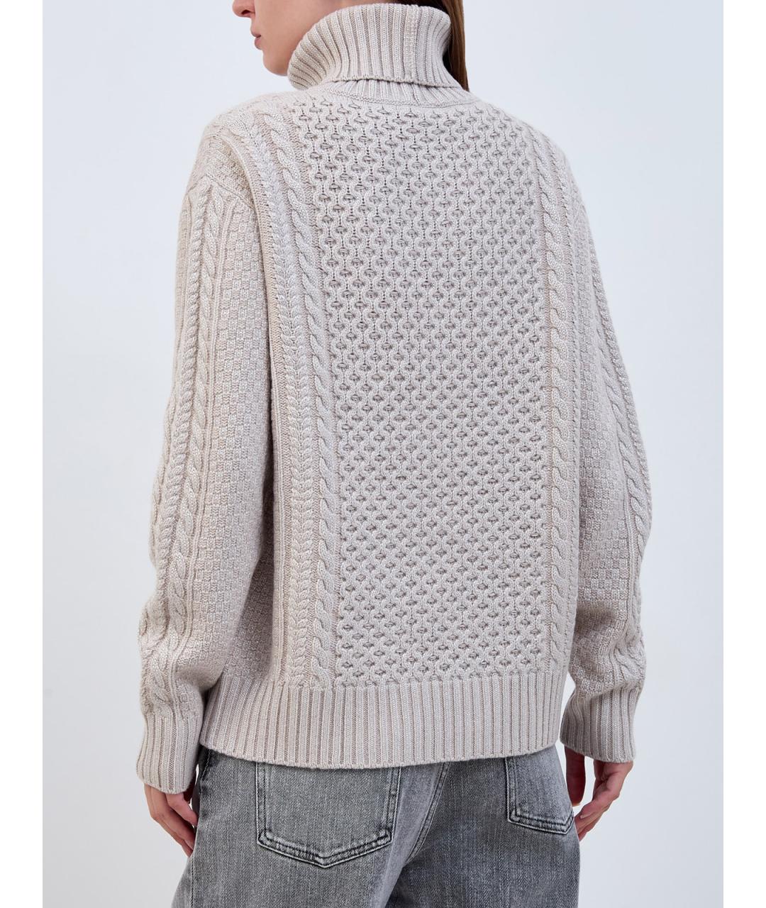 FABIANA FILIPPI Бежевый шерстяной джемпер / свитер, фото 4