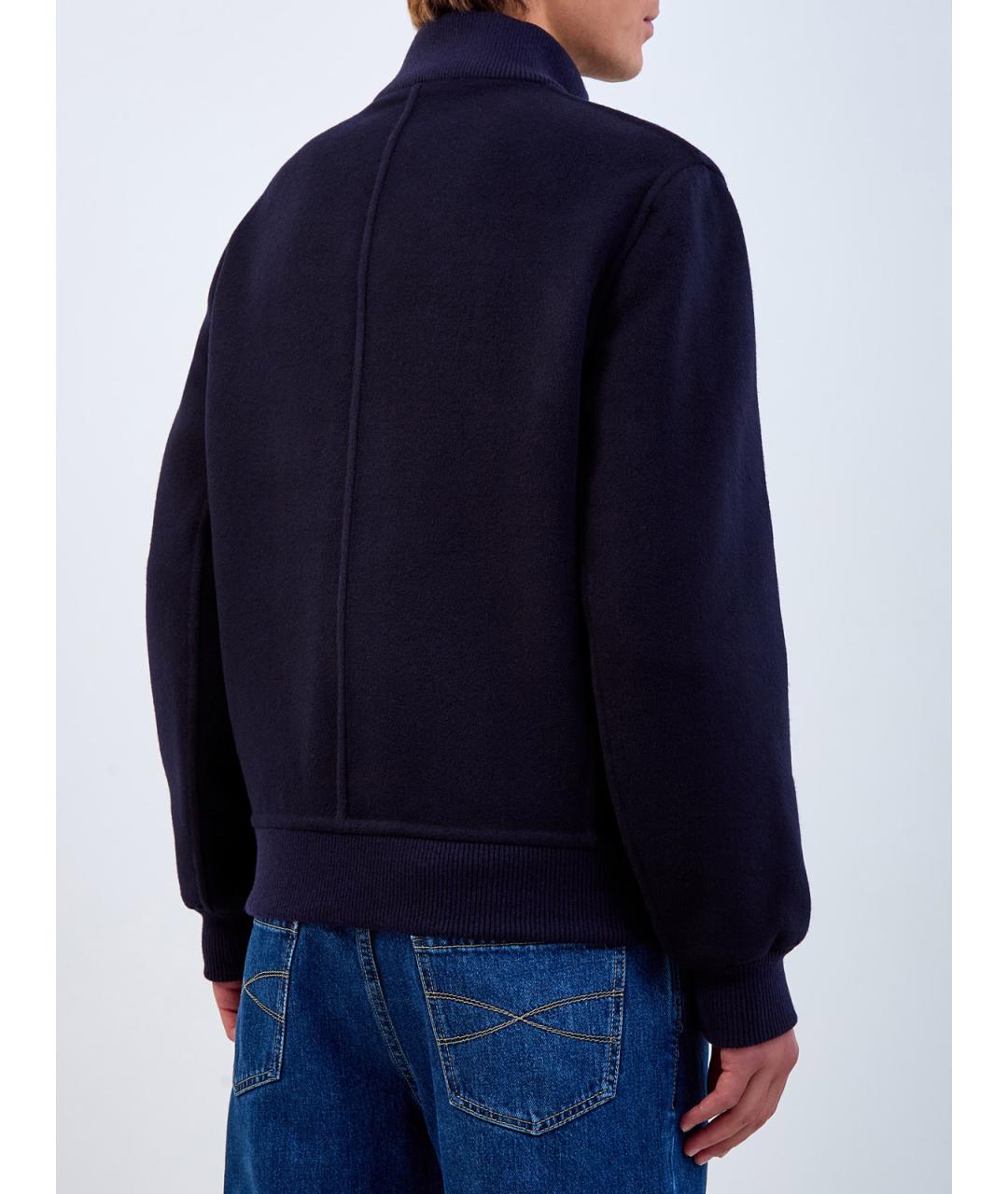 BRUNELLO CUCINELLI Темно-синяя кашемировая куртка, фото 4