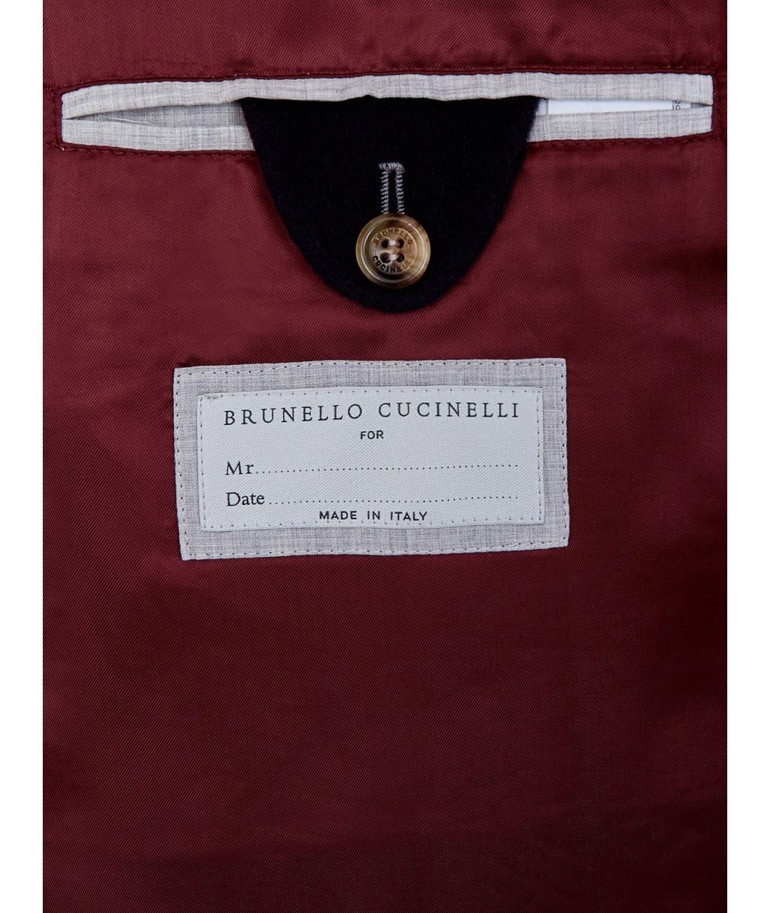 BRUNELLO CUCINELLI Темно-синяя кашемировая куртка, фото 6