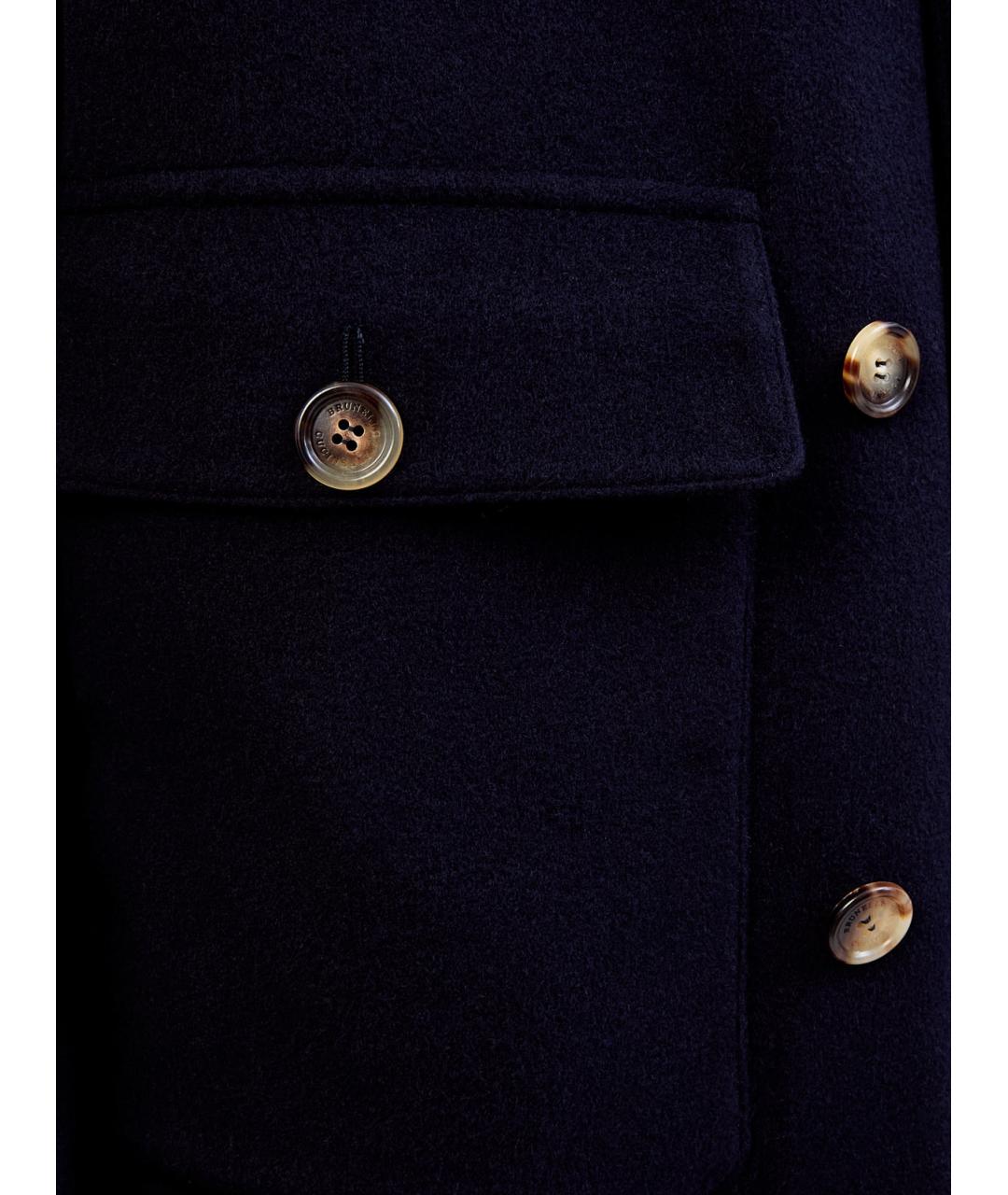 BRUNELLO CUCINELLI Темно-синяя кашемировая куртка, фото 5