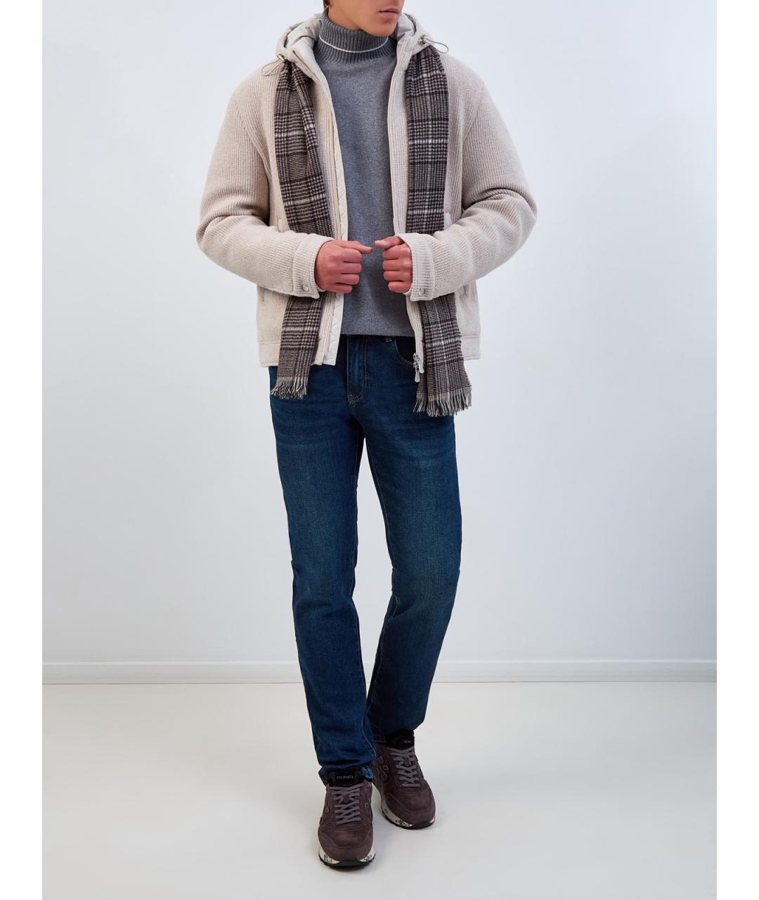 ELEVENTY Бежевый шерстяной пуховик, фото 2