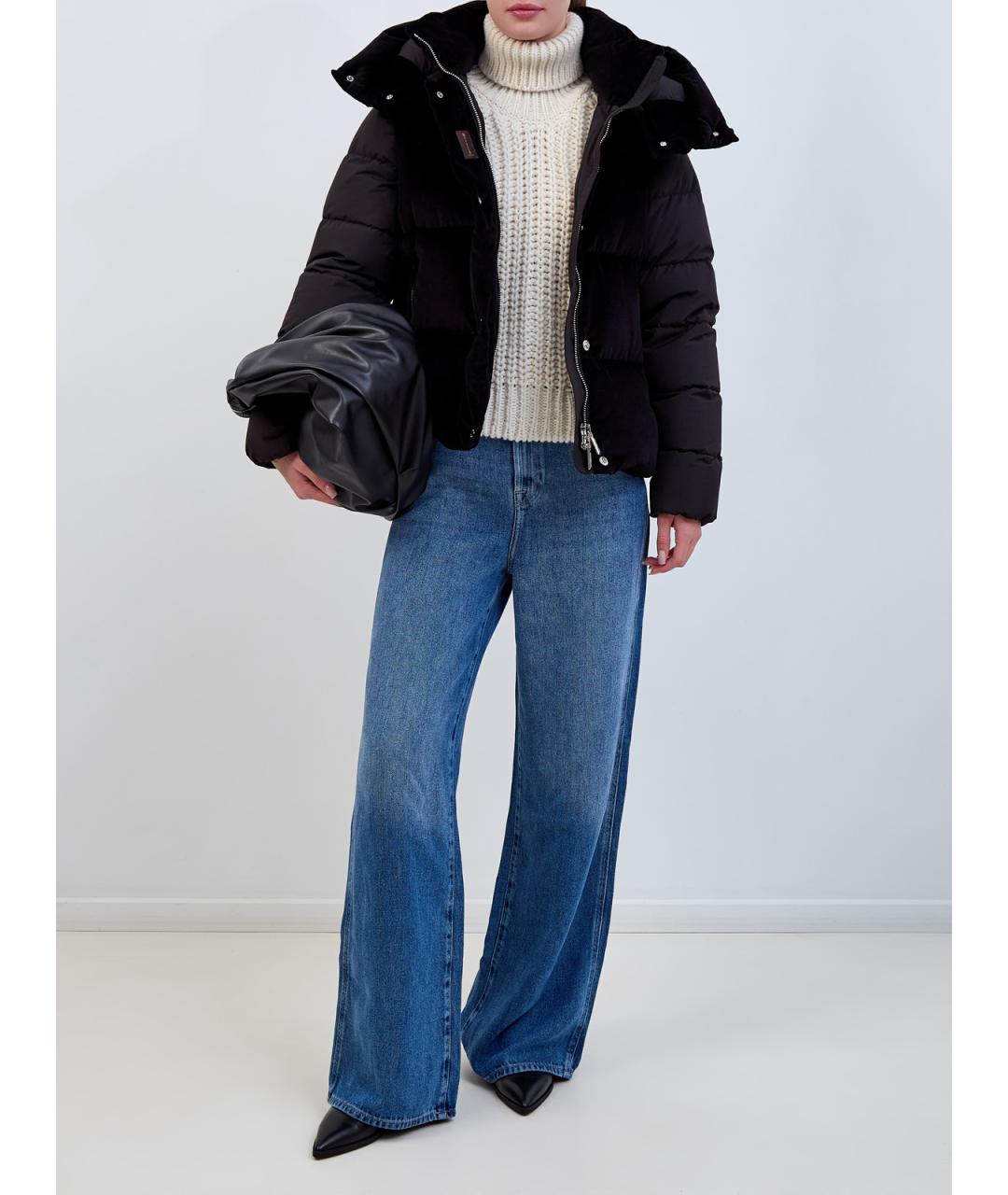 MOORER Черный хлопковый пуховик, фото 2