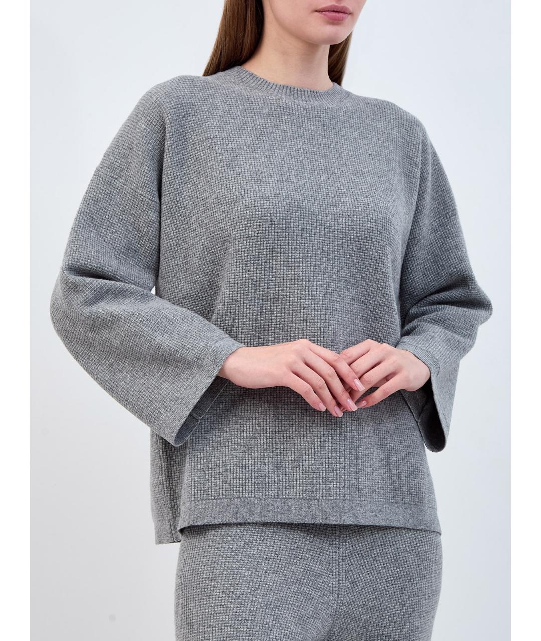 FABIANA FILIPPI Серый шерстяной джемпер / свитер, фото 3