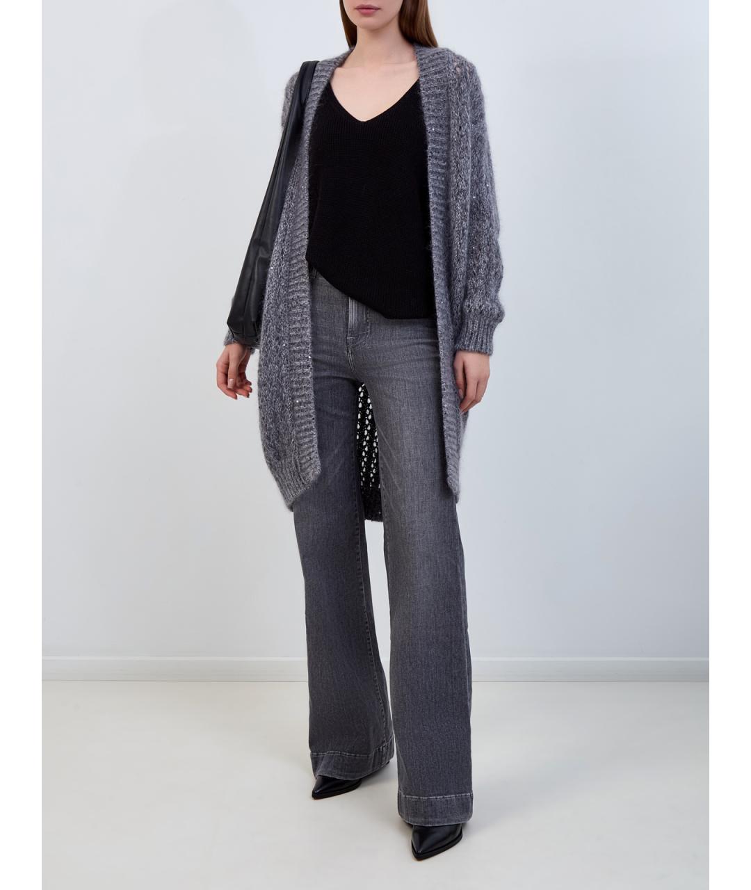 ELEVENTY Серый хлопковый кардиган, фото 2