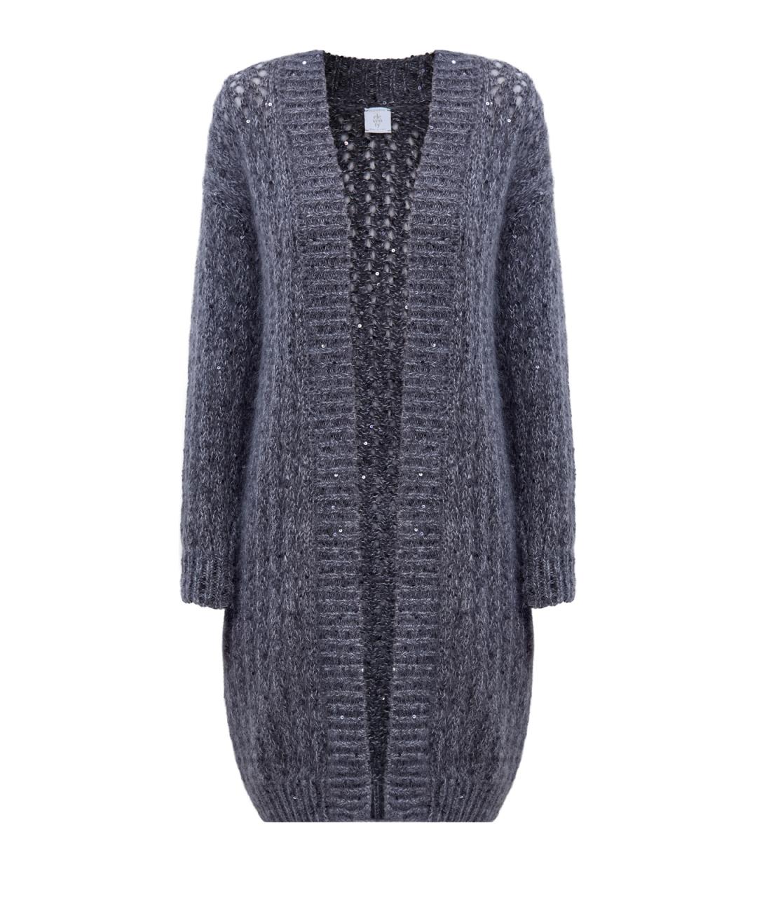 ELEVENTY Серый хлопковый кардиган, фото 1