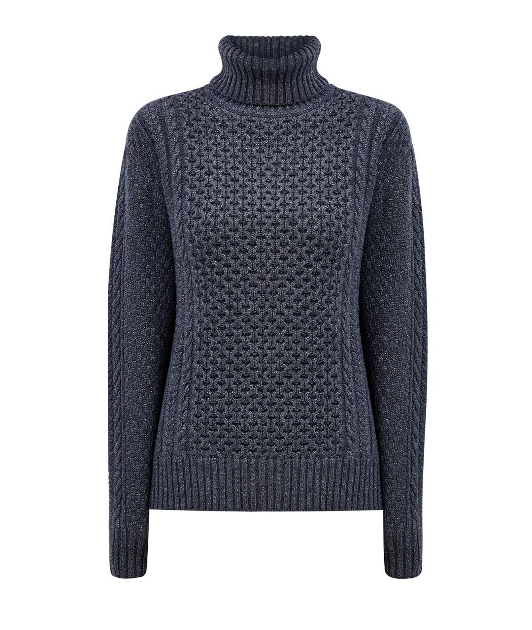 FABIANA FILIPPI Антрацитовый шерстяной джемпер / свитер, фото 1