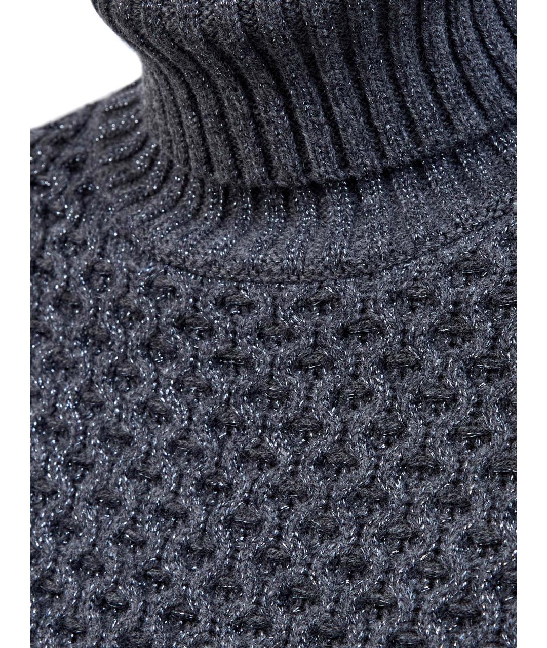FABIANA FILIPPI Антрацитовый шерстяной джемпер / свитер, фото 5
