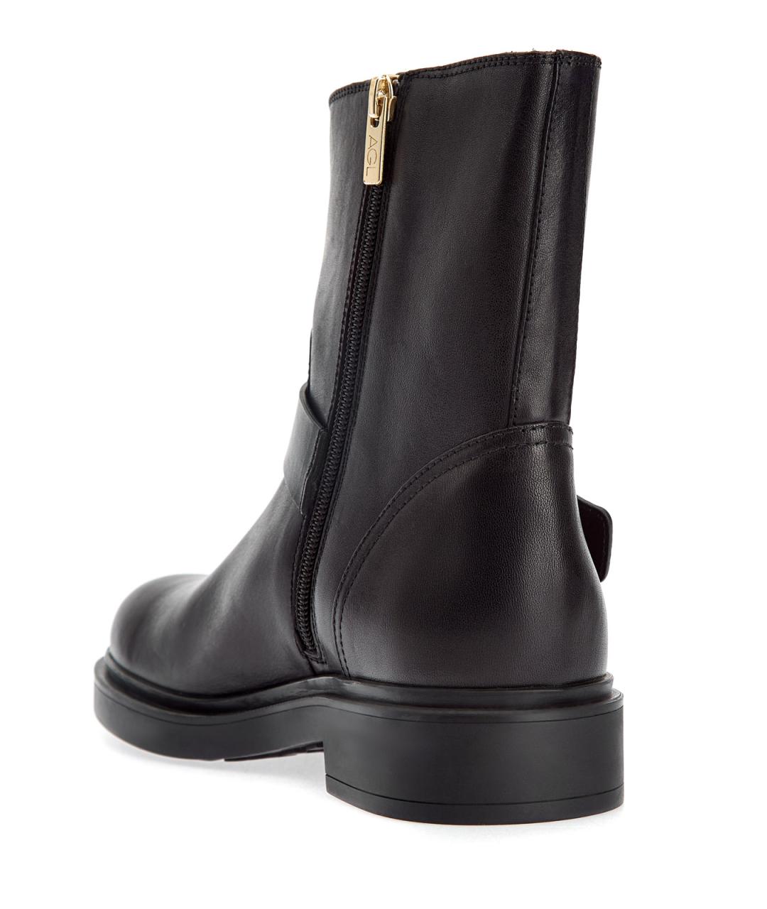 AGL Черные кожаные ботинки, фото 4