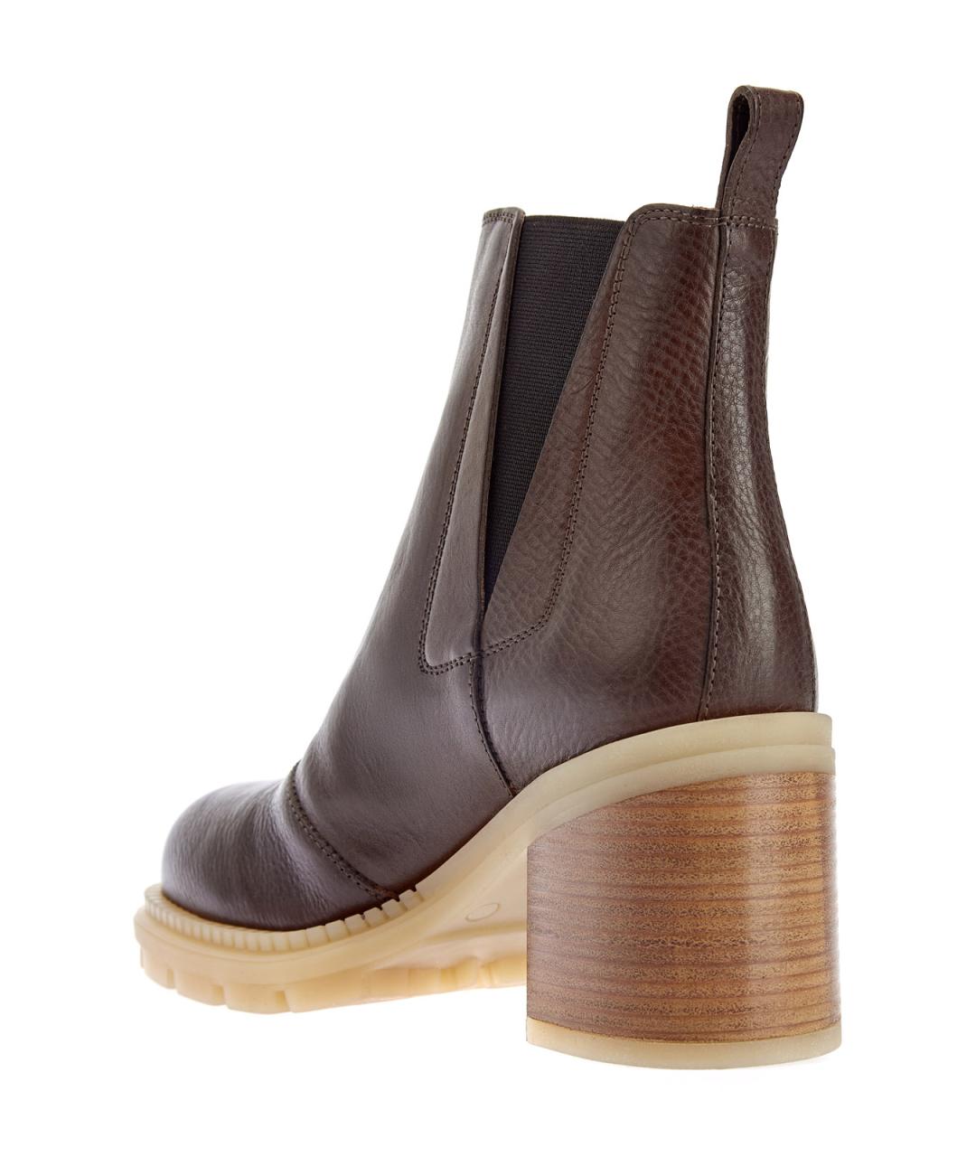 AGL Коричневые кожаные ботильоны, фото 4