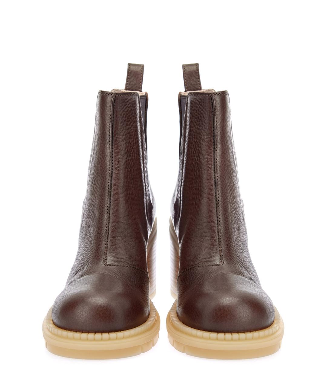 AGL Коричневые кожаные ботильоны, фото 6