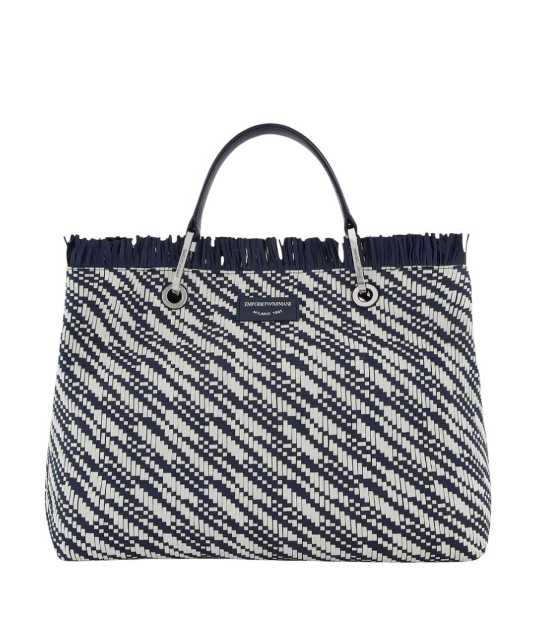 EMPORIO ARMANI Синяя сумка тоут, фото 1