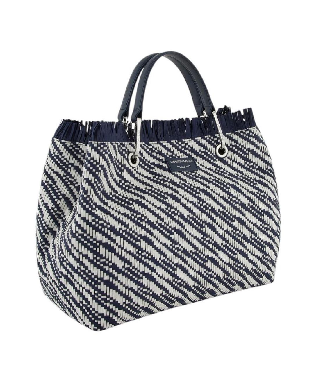 EMPORIO ARMANI Синяя сумка тоут, фото 2