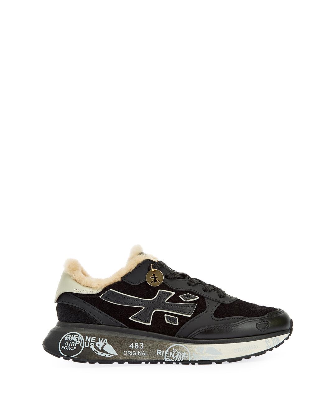 PREMIATA Черные кожаные кроссовки, фото 1