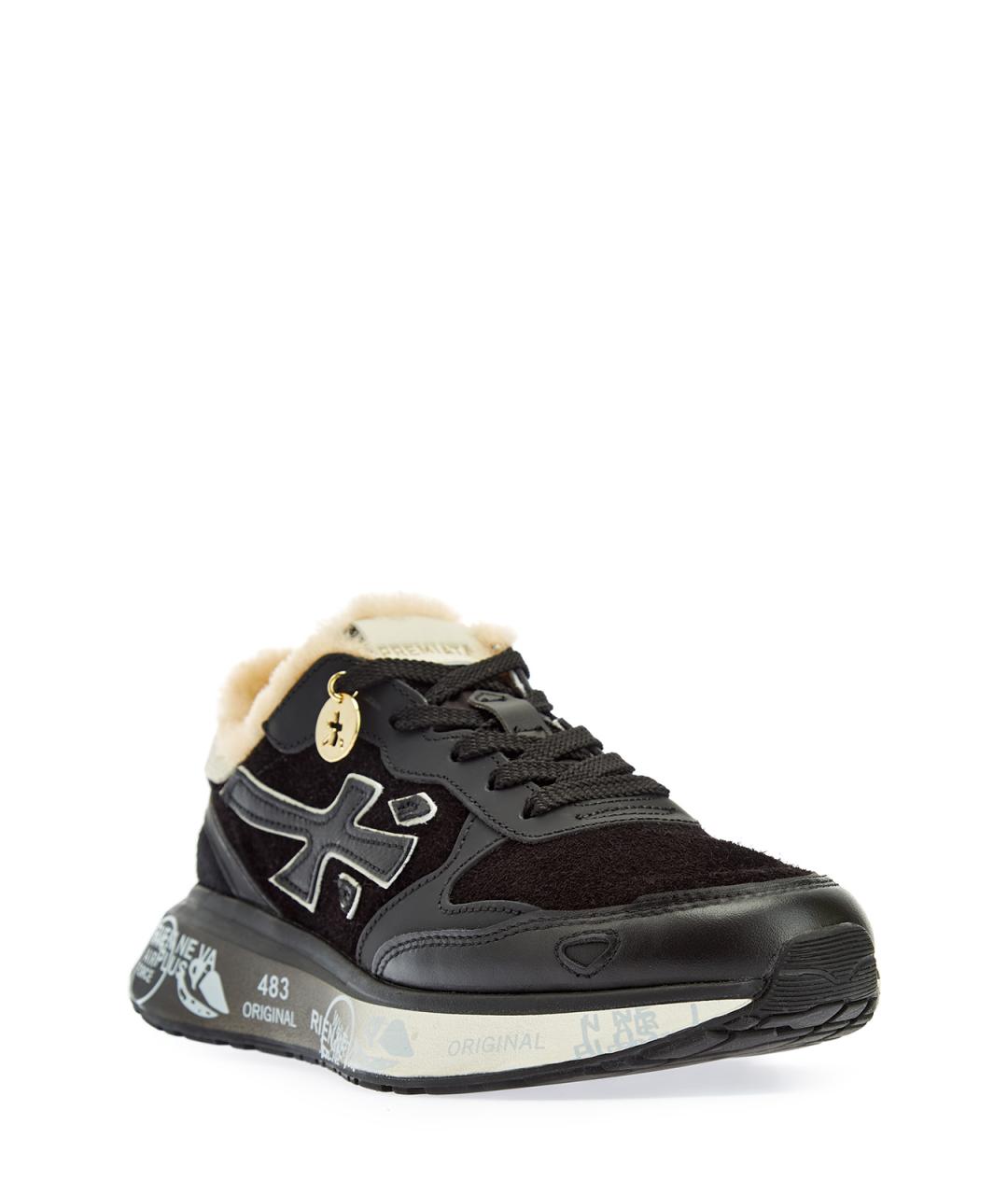 PREMIATA Черные кожаные кроссовки, фото 3