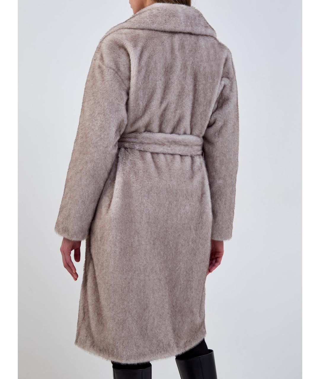 HERNO Серое меховое пальто, фото 4