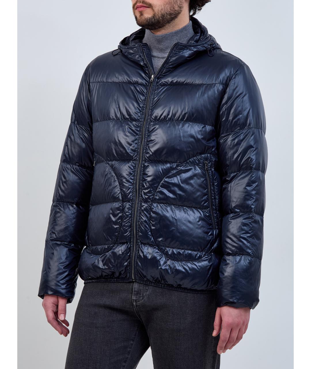HERNO Синий полиамидовый пуховик, фото 3