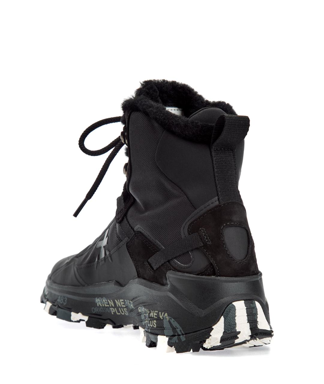 PREMIATA Черные текстильные высокие кроссовки / кеды, фото 4