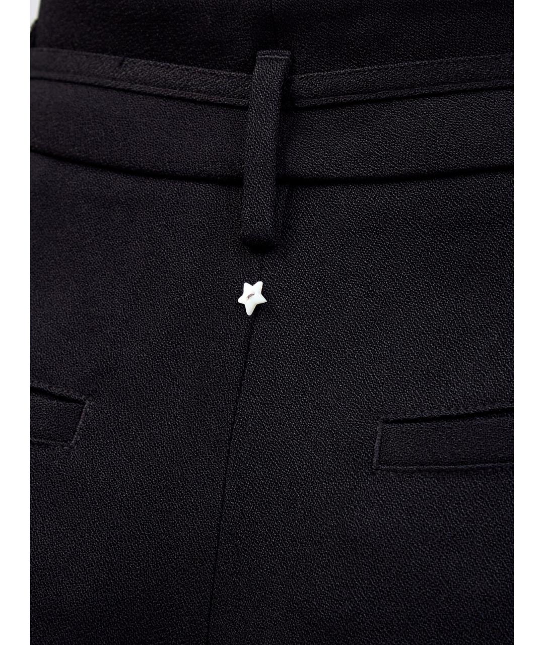 LORENA ANTONIAZZI Черные вискозные прямые брюки, фото 5