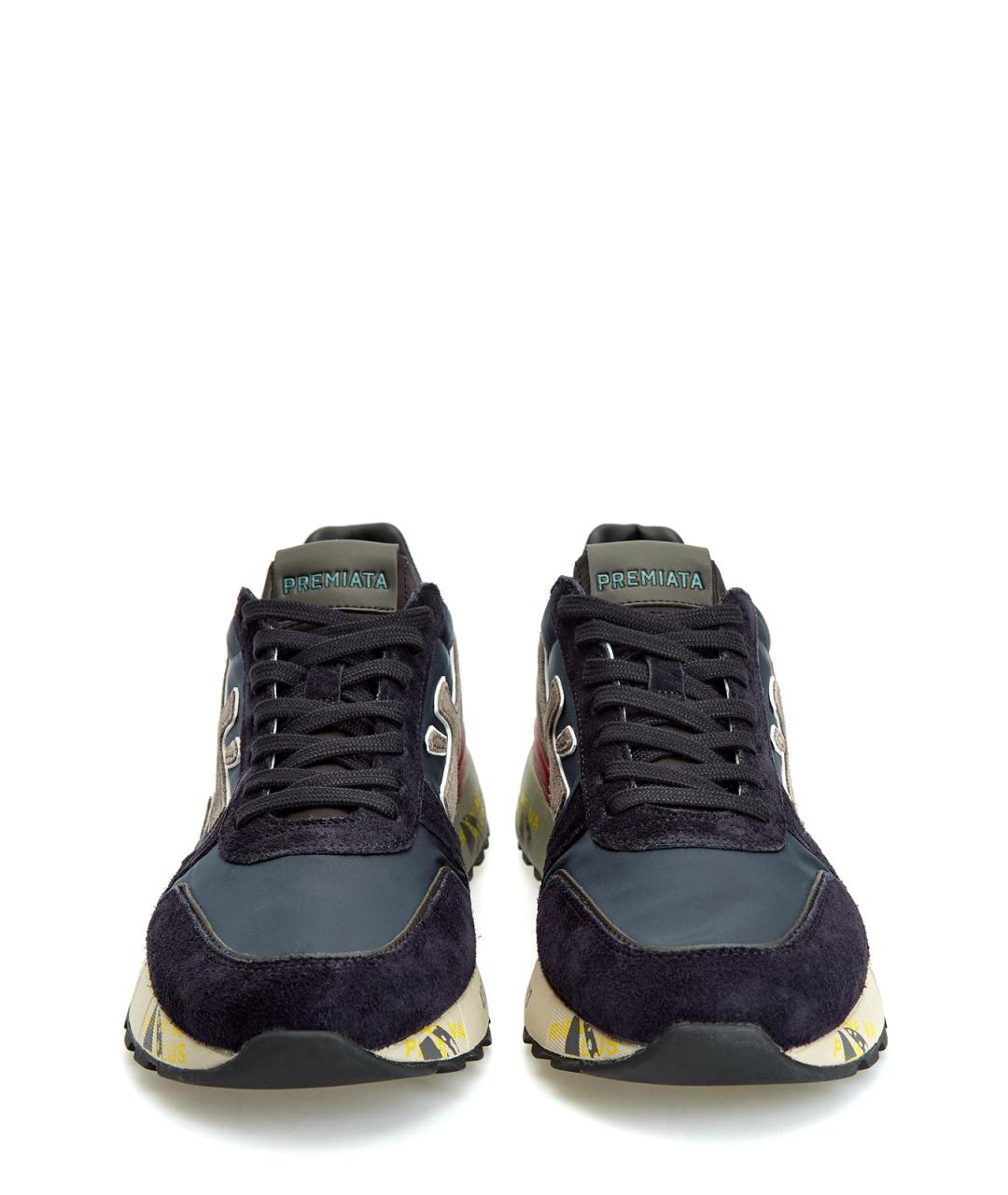 PREMIATA Синие кожаные низкие кроссовки / кеды, фото 5