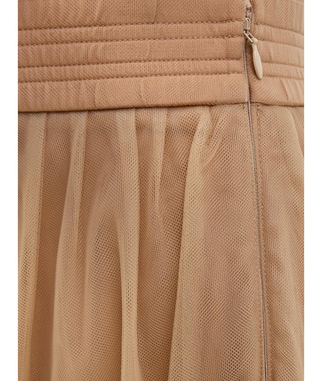 FABIANA FILIPPI Бежевая полиамидовая юбка миди, фото 5