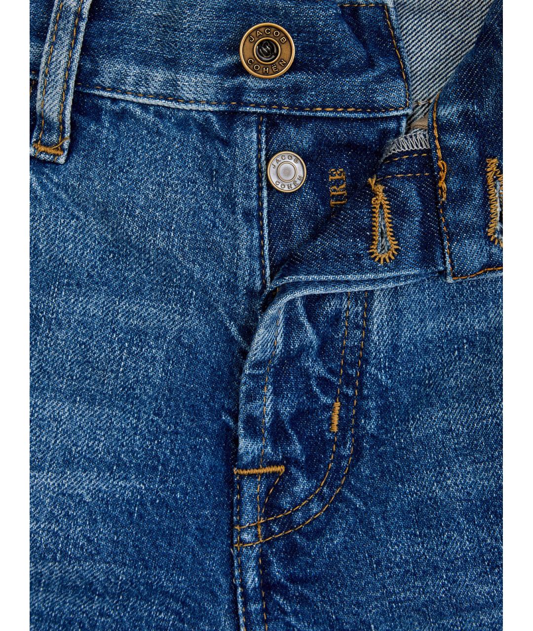 JACOB COHEN Синие хлопковые прямые джинсы, фото 6