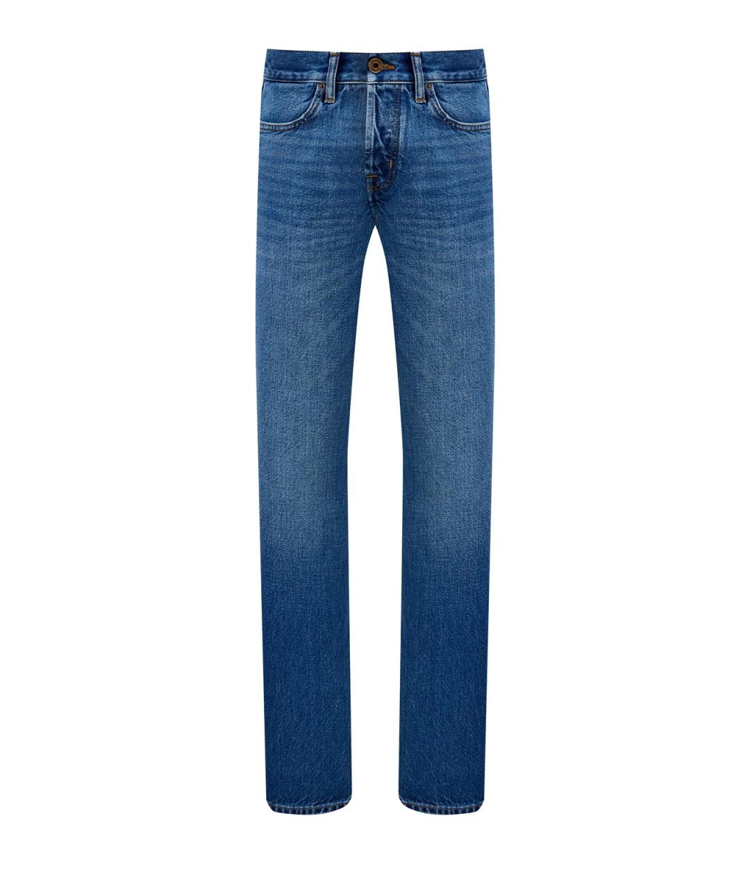 JACOB COHEN Синие хлопковые прямые джинсы, фото 1