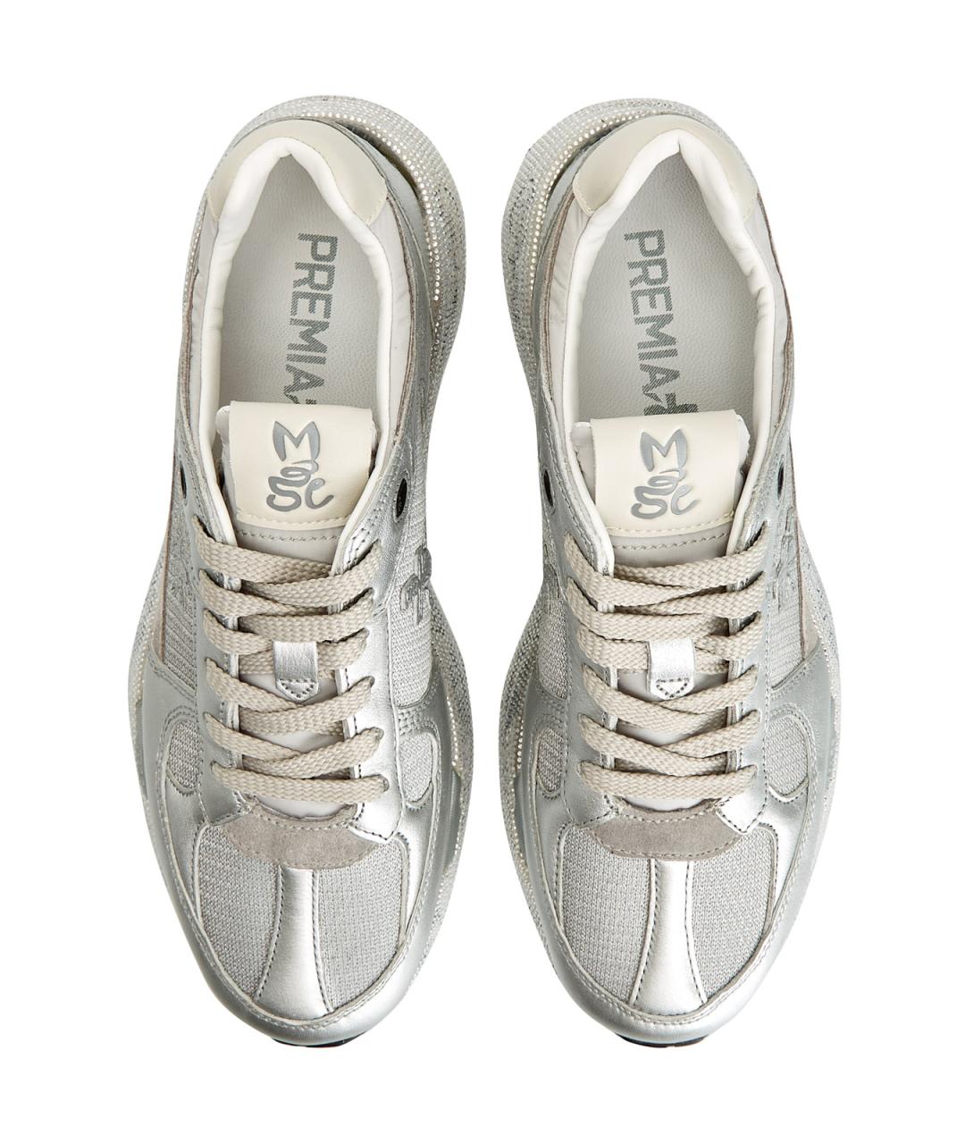 PREMIATA Серебряные текстильные кроссовки, фото 6