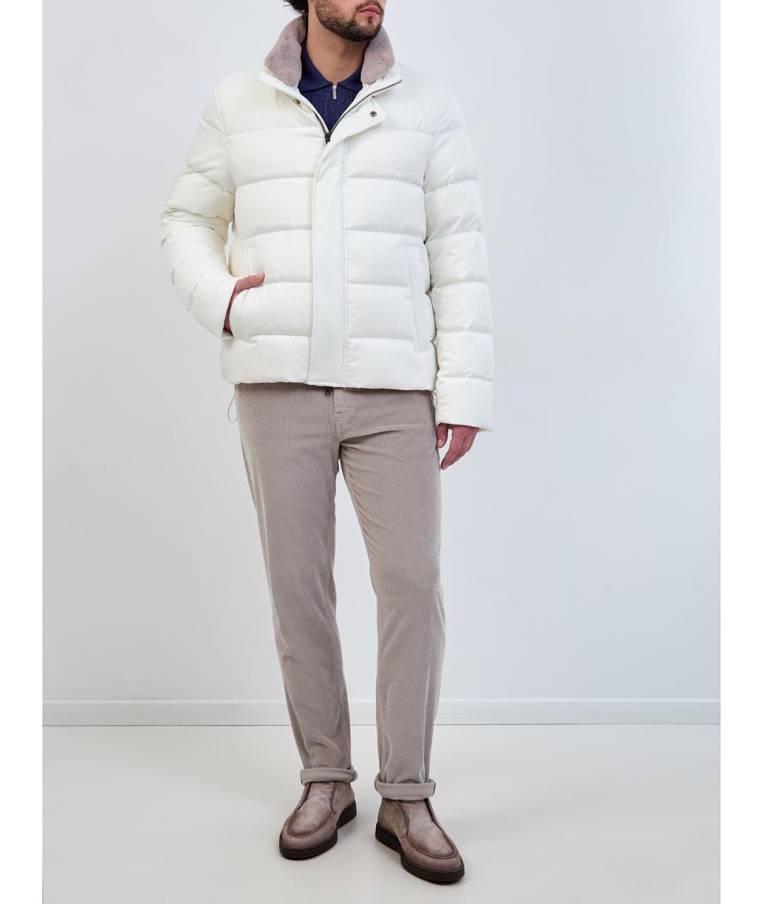 HERNO Белый полиэстеровый пуховик, фото 2